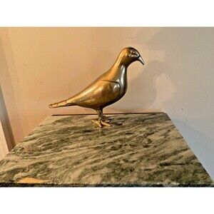 Brass plated Pigeon Bird Figurine 8 inches tall